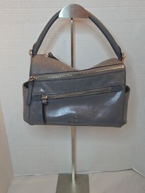 Michael Kors Lorimer Satchel In Heather Grey